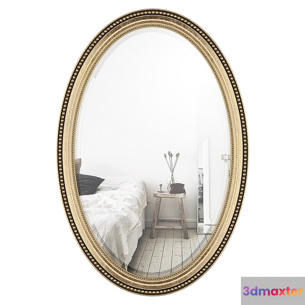 Oval Metallic Accent Mirror