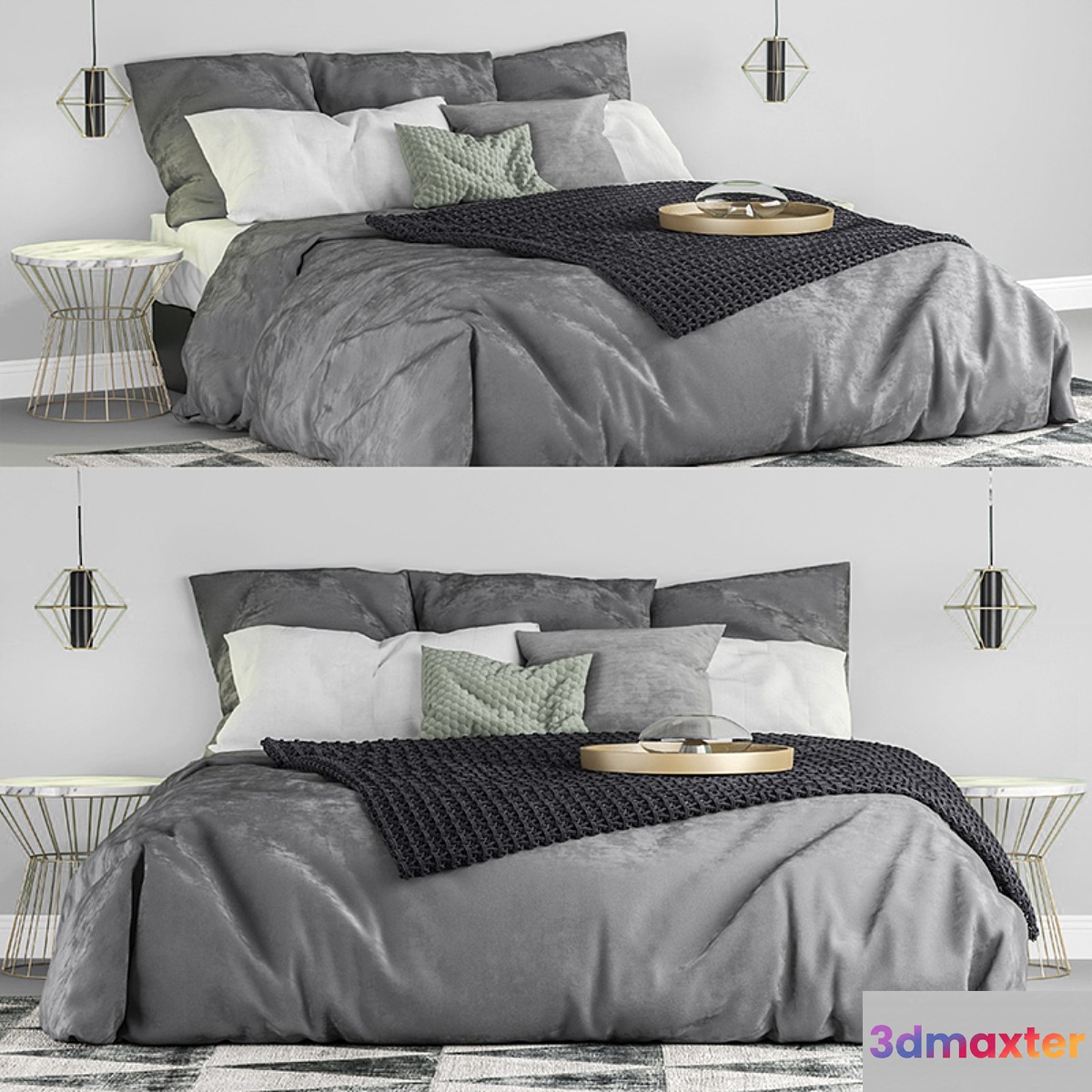 Ikea Nordli bed double 3D Max