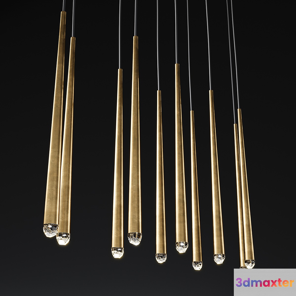 AQUITAINE LINEAR CHANDELIER 3D Max