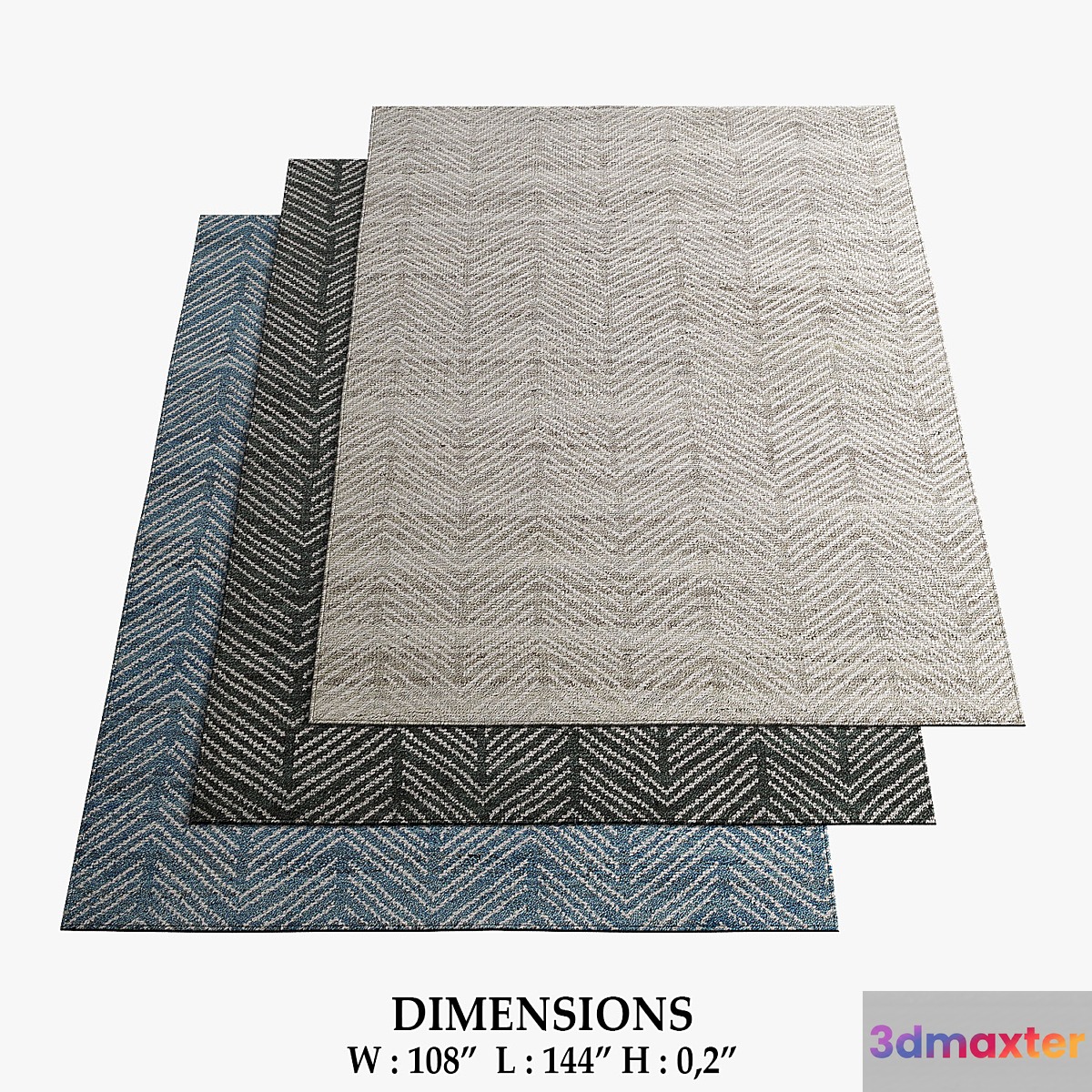 Restoration Hardware Rugs_86 3D Max