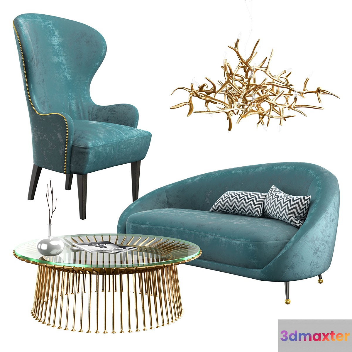Living Room Furniture Set 3D Max