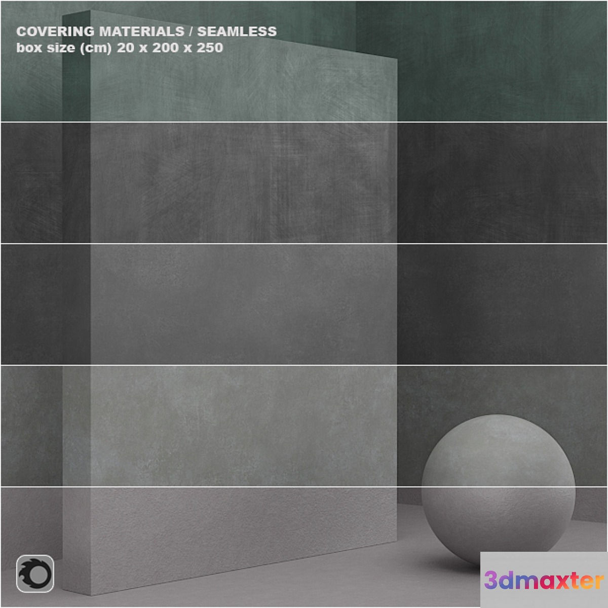 Material (seamless) - coating plaster set 38 3D Max