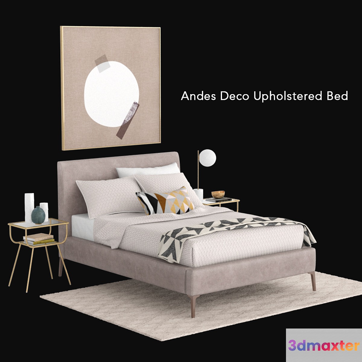 west elm Andes Deco Upholstered Bed