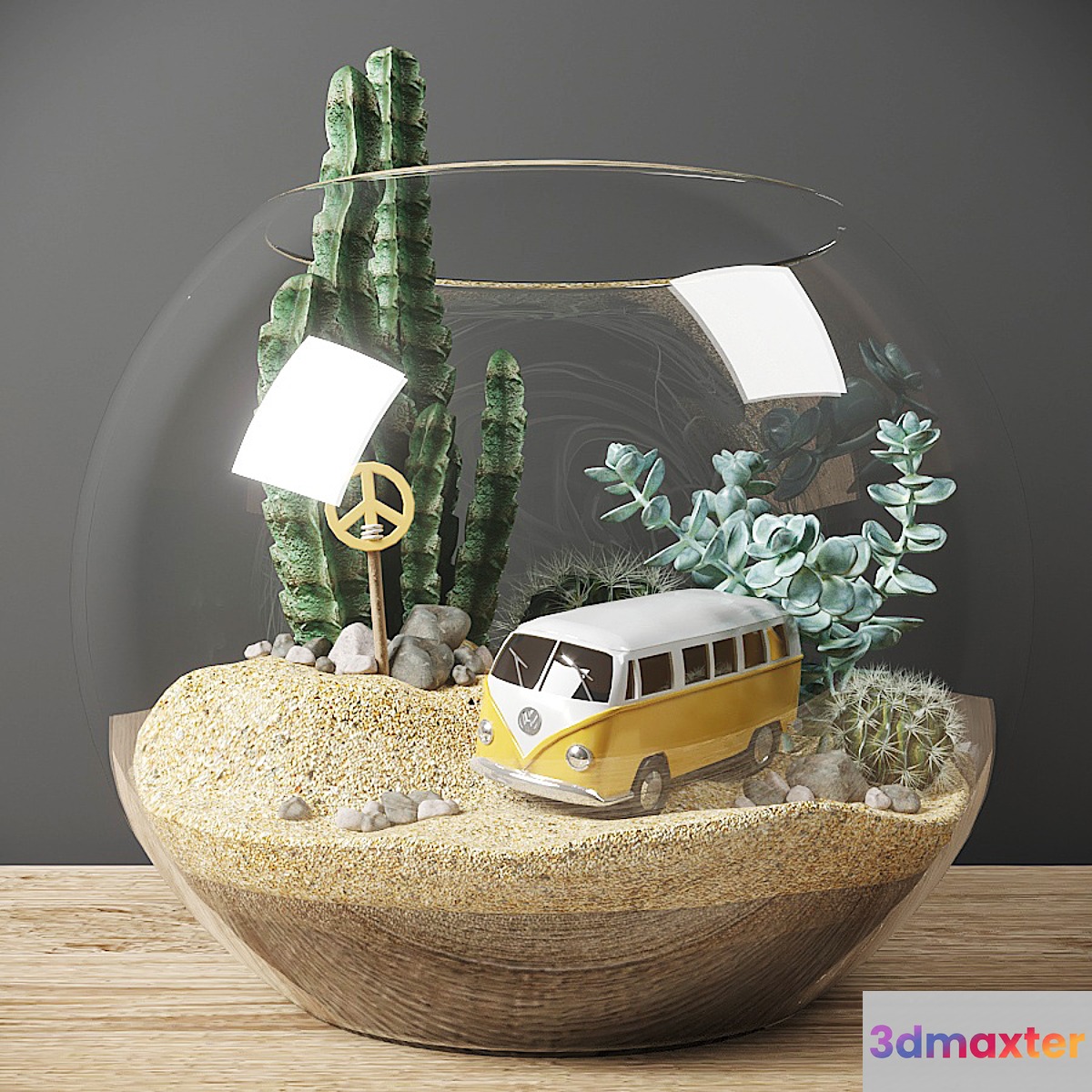 Florarium mini 3D Max