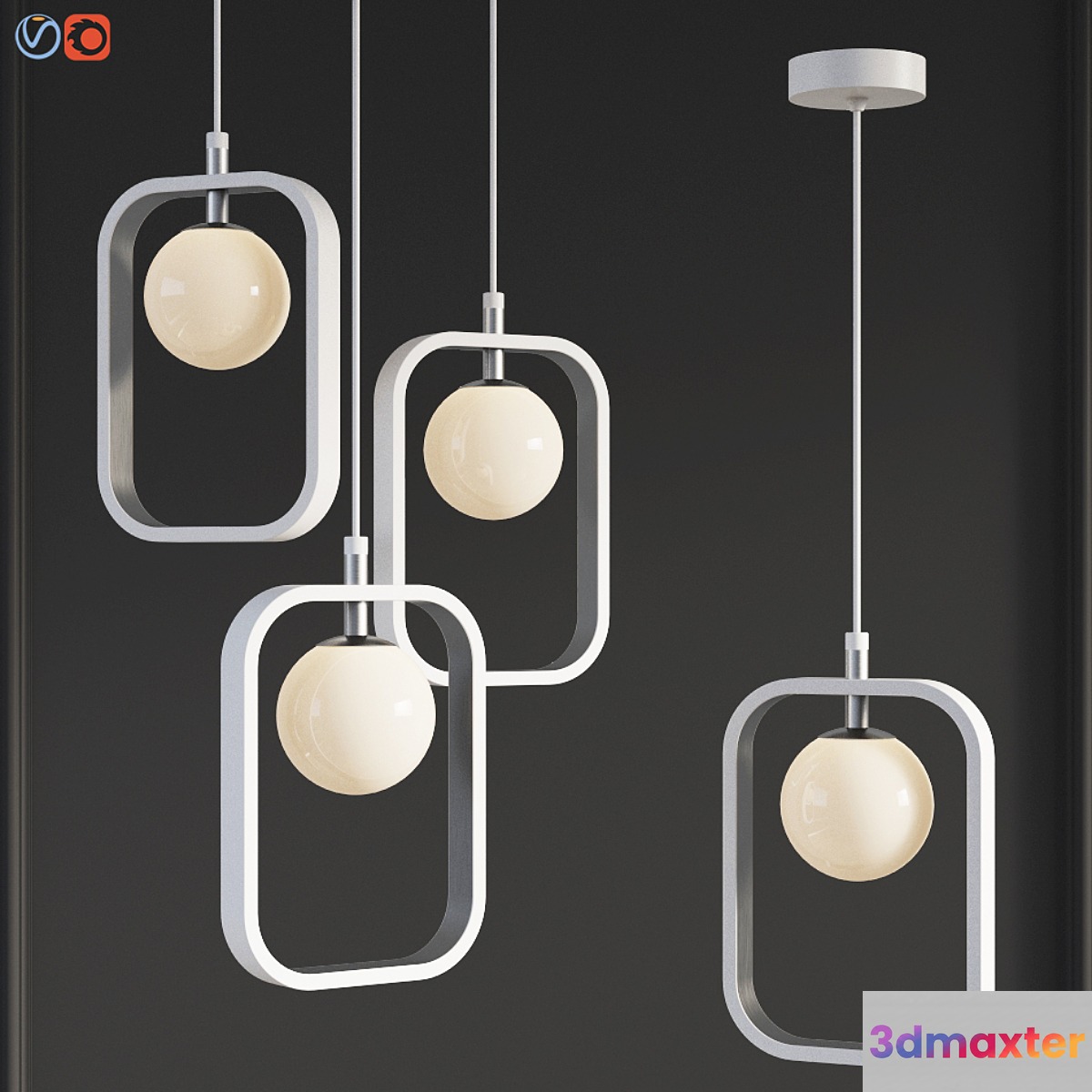 Suspension Light Avola Chrome Maytoni Modern 3D Max