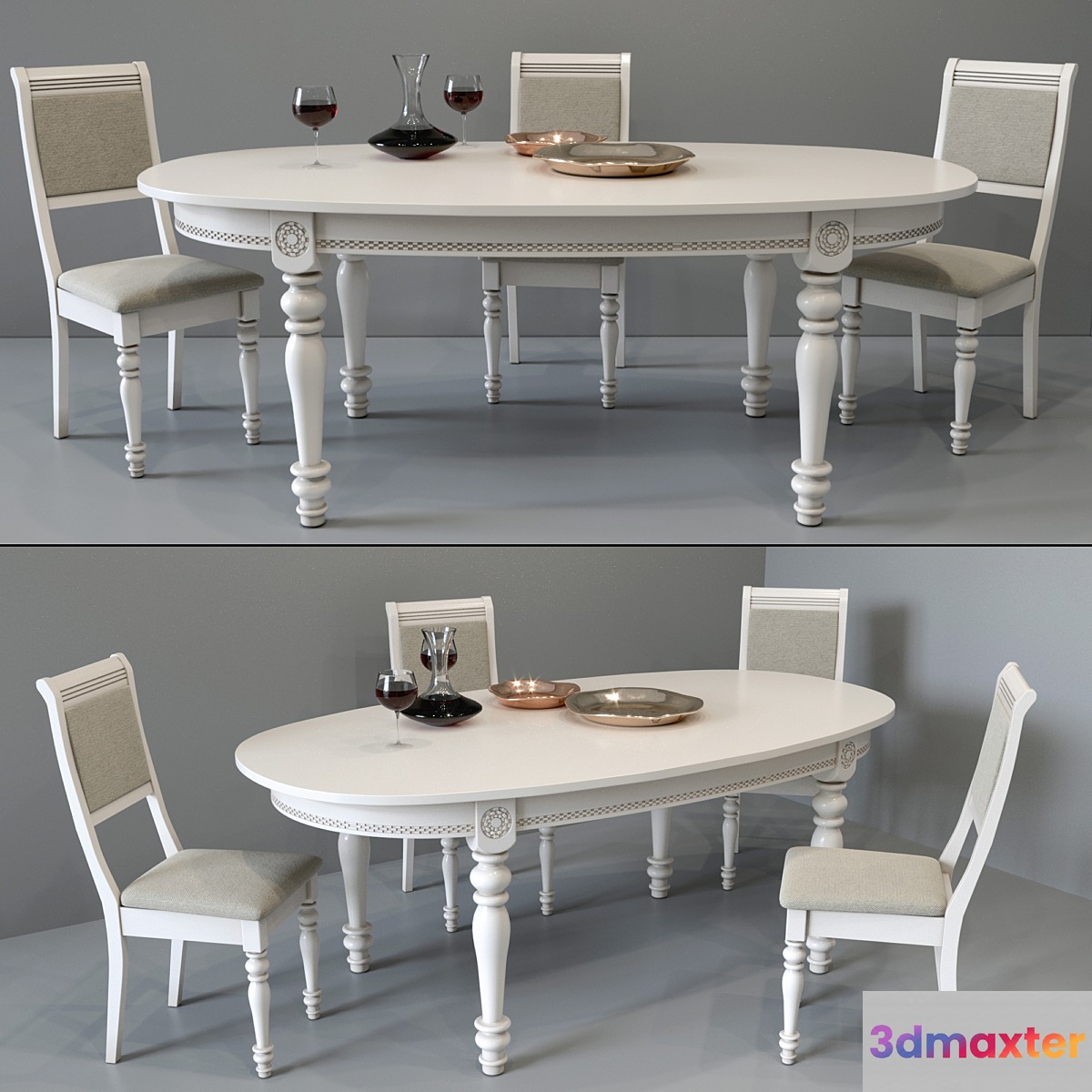 Dining table Amelie Lubimy House 3D Max