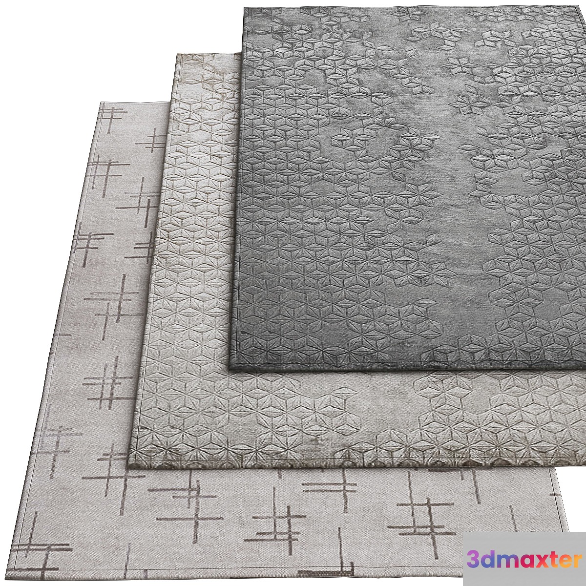 The rugs company Star Silk Charcoal 3D Max