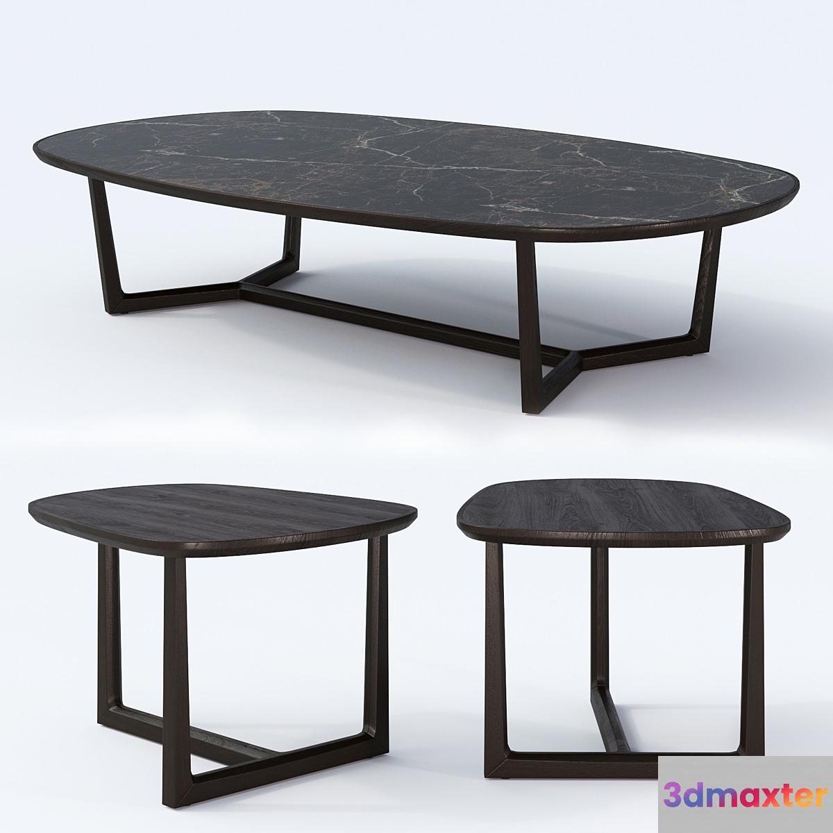 Poliform set coffee tables TRIDENTE 3D Max