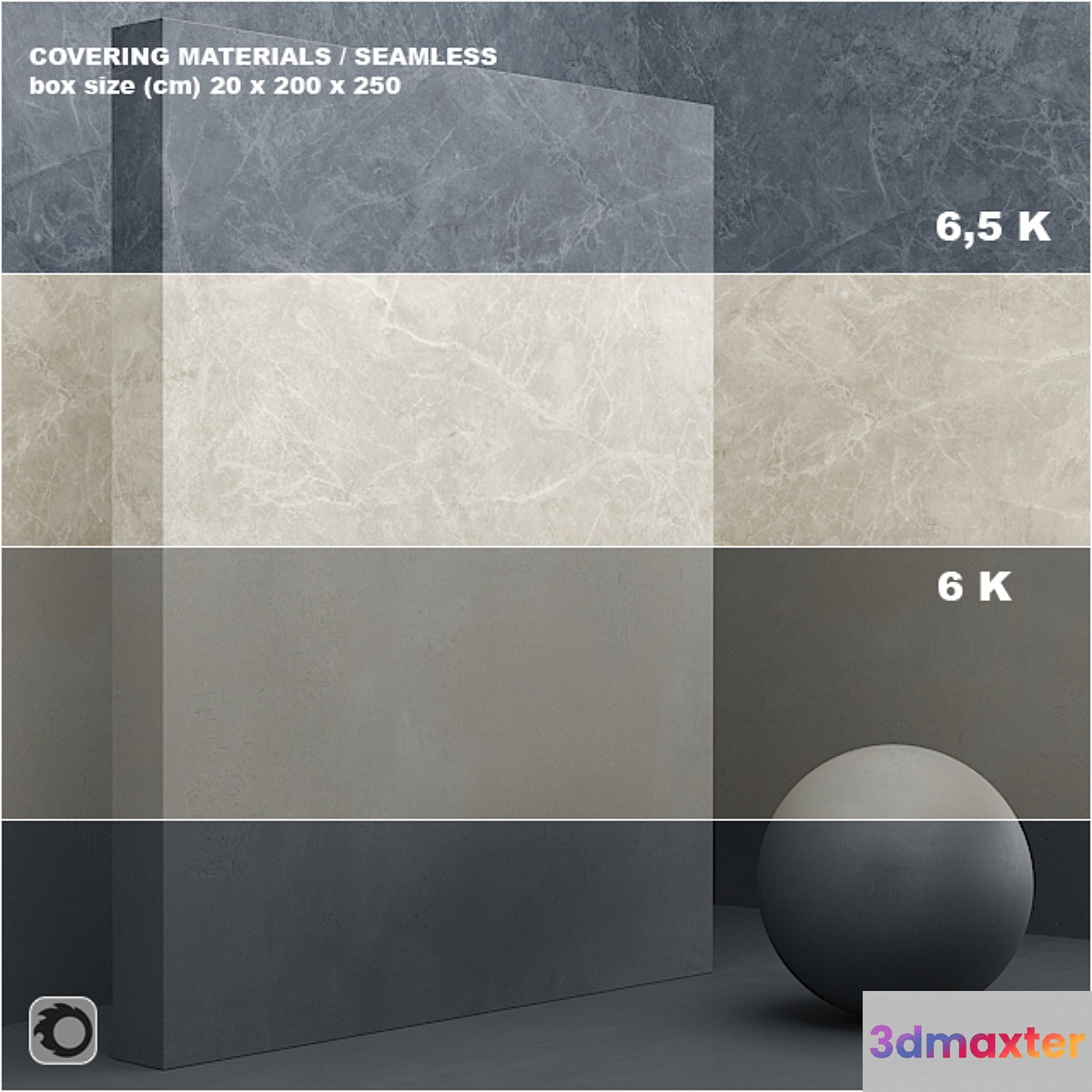 Material (seamless) - coating marble plaster set 41 3D Max