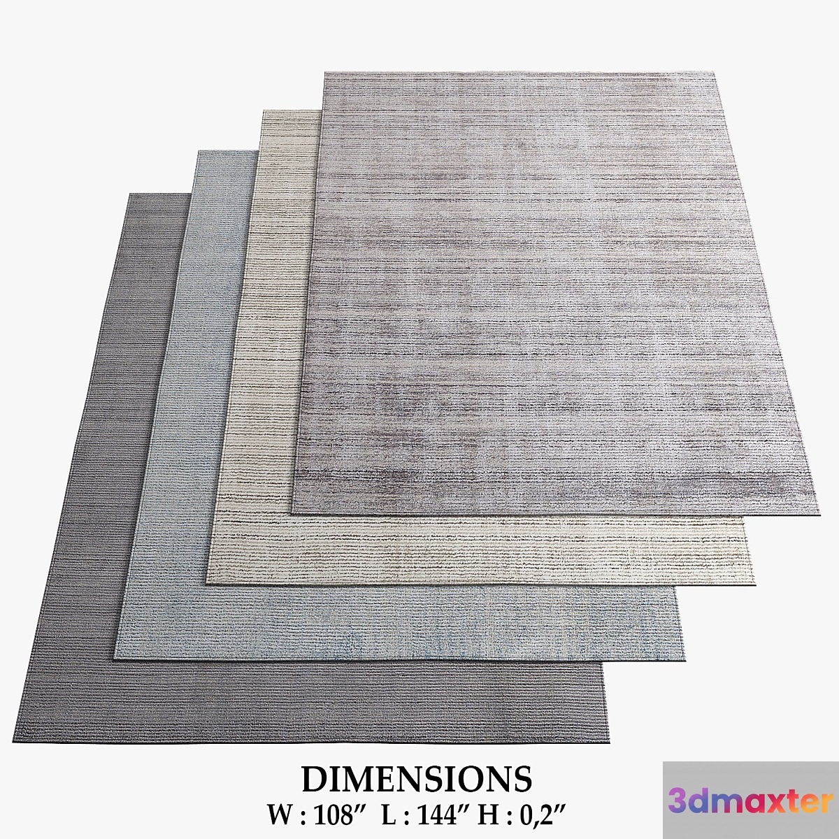 Restoration Hardware Rugs_96 3D Max
