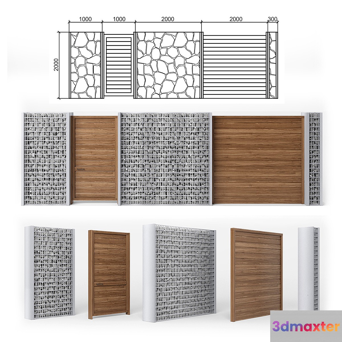 Fence gabion
