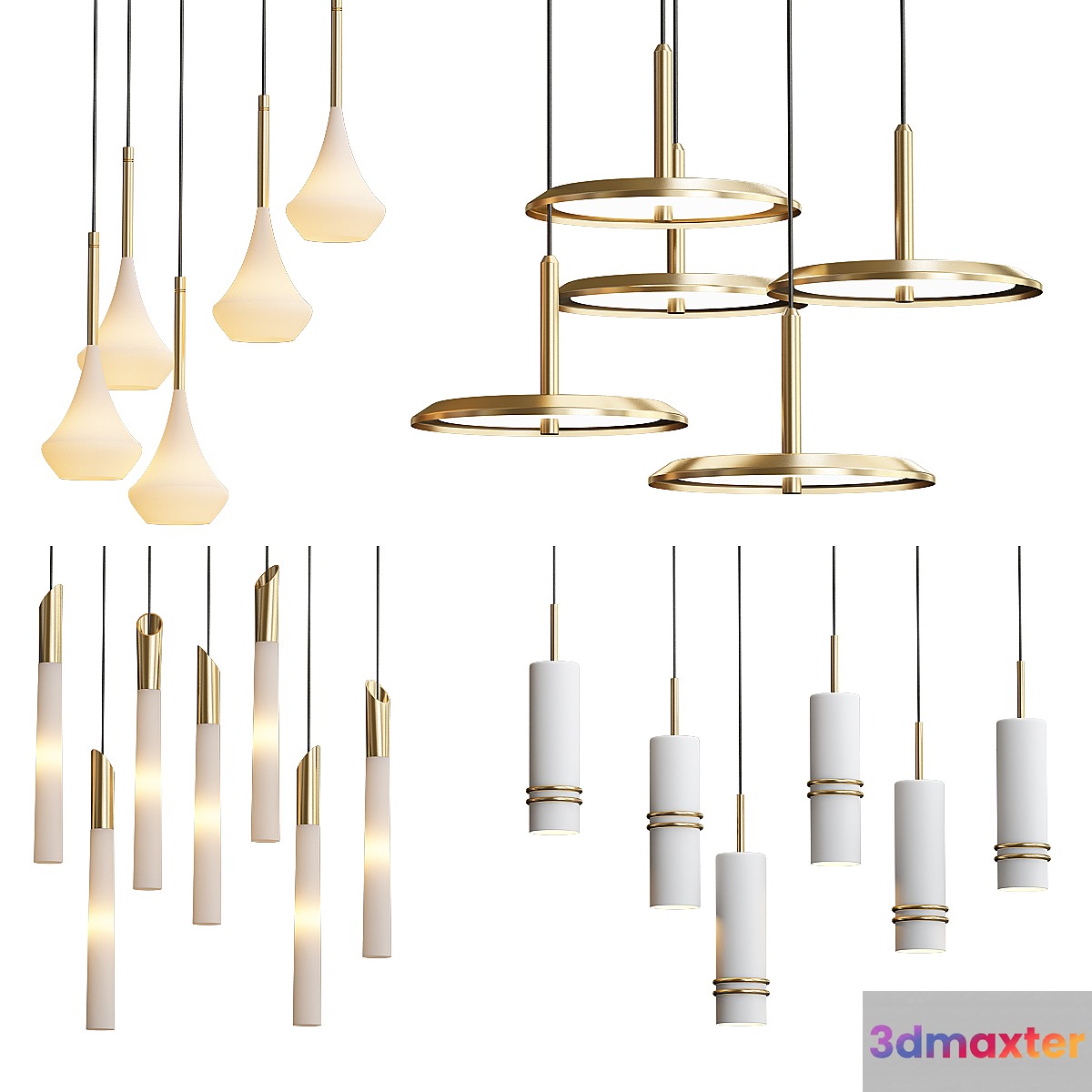 Fulcrum light chandelier 3D Max