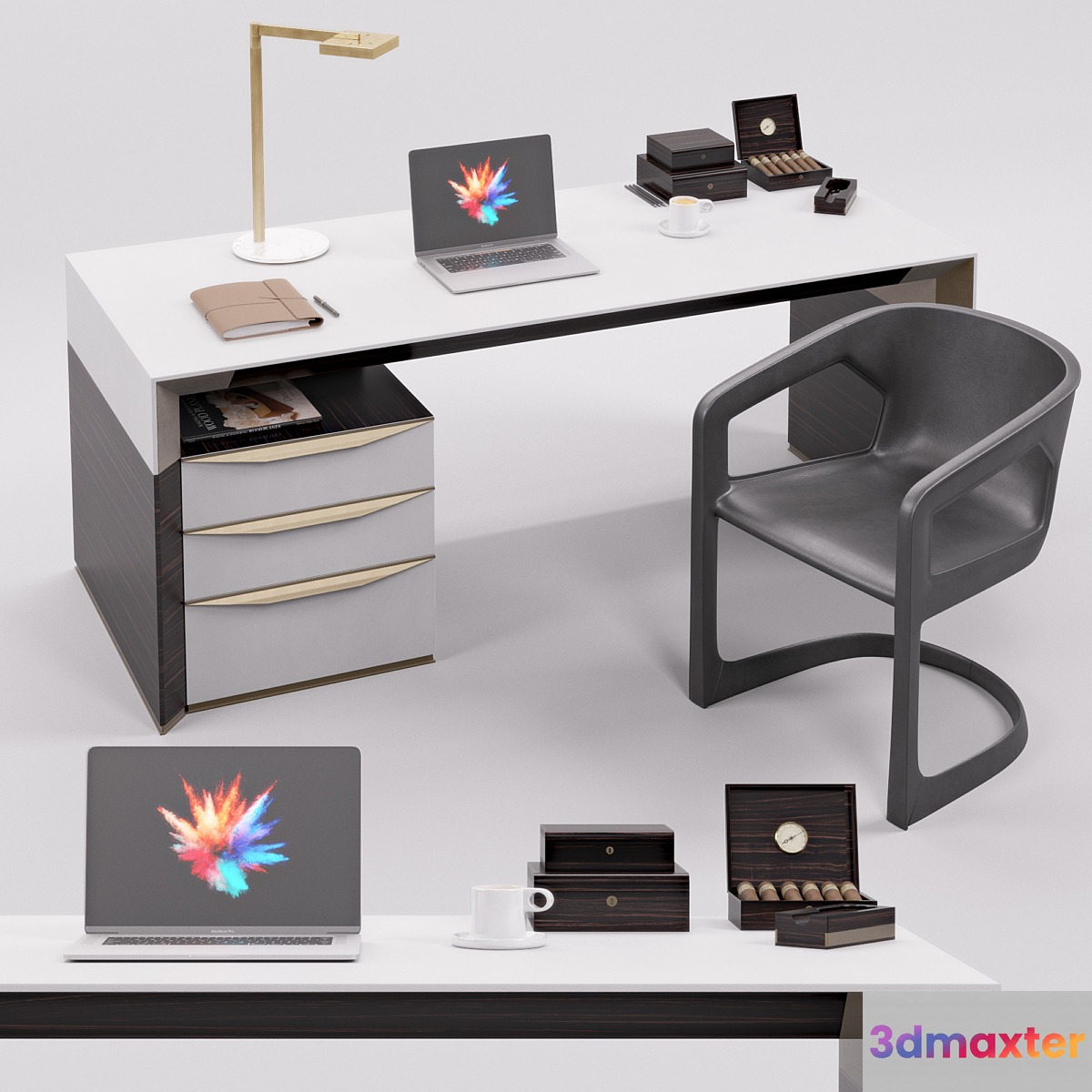 Rubelli Notaro Desk and Minotti Twombly