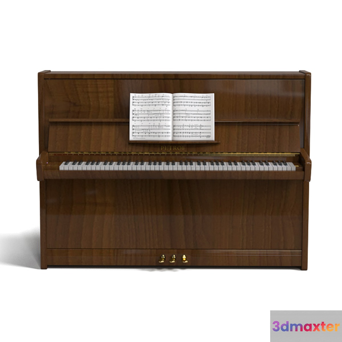 Piano Petrof 3D Max