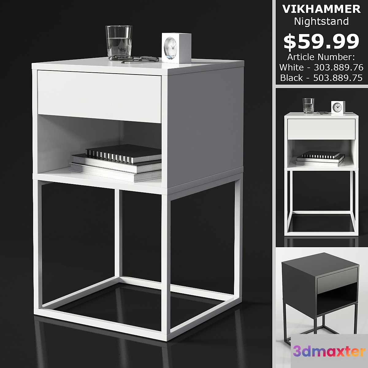 IKEA VIKHAMMER Nightstand