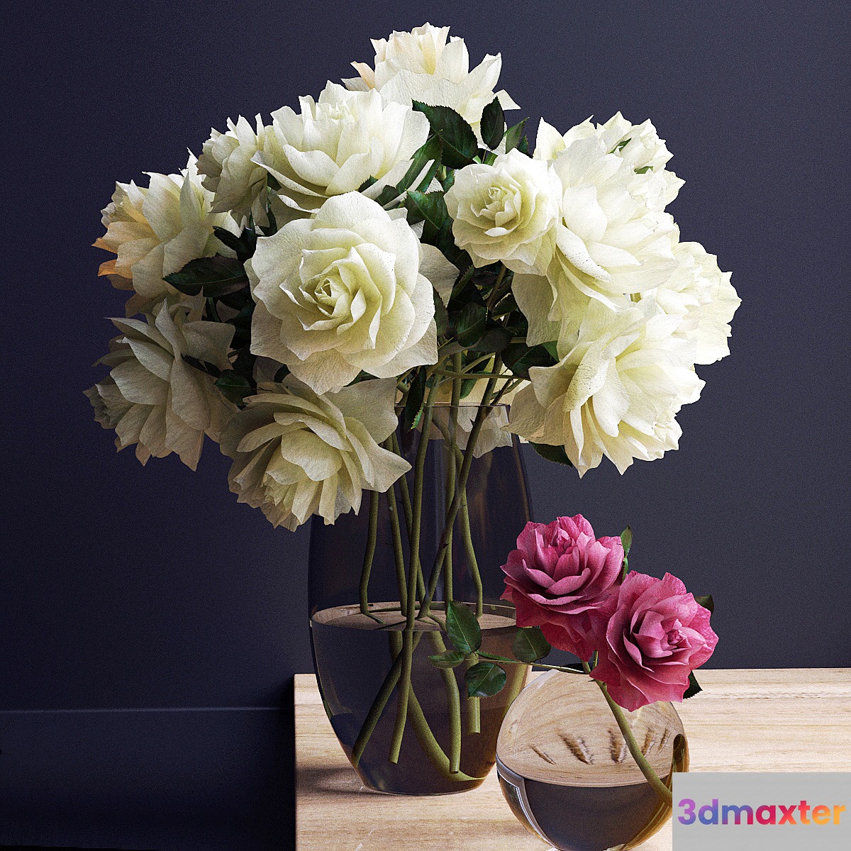 Bouquet of flowers in a vase 19 3D Max