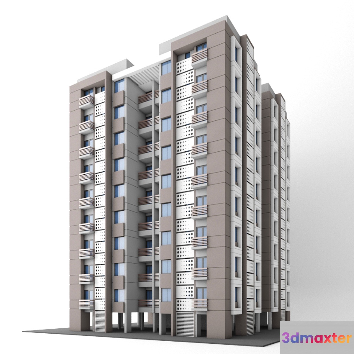 appartment highrise indian 3D Max