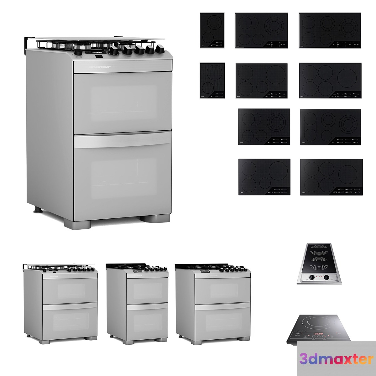 Collection - 11 Wolf Cooktops + 6 Whirlpool Brastemp Stoves + Portable Cooktops