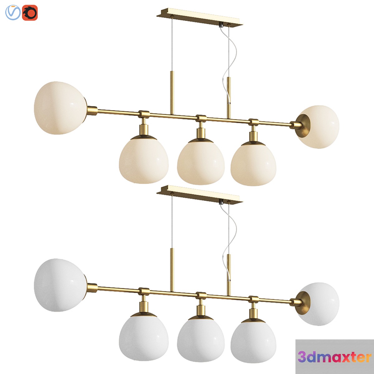 Chandelier Suspension Light Erich Maytoni Modern 3D Max