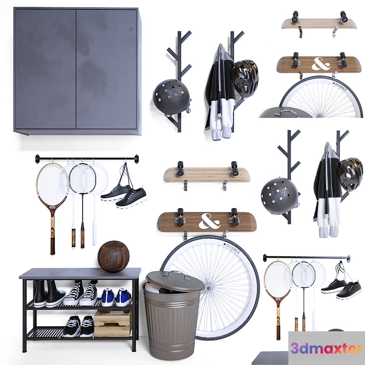 Storage of sports equipment in the hallway - No.3