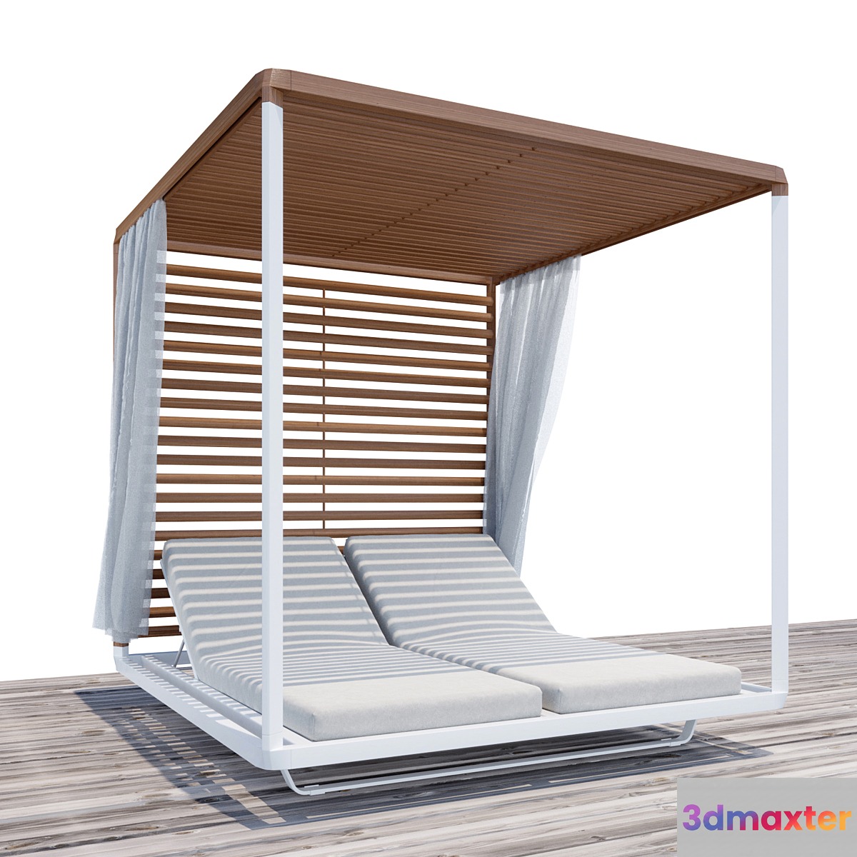 Pavilion Daybed | Tribu | Beach chaise longue | Animated - No.3