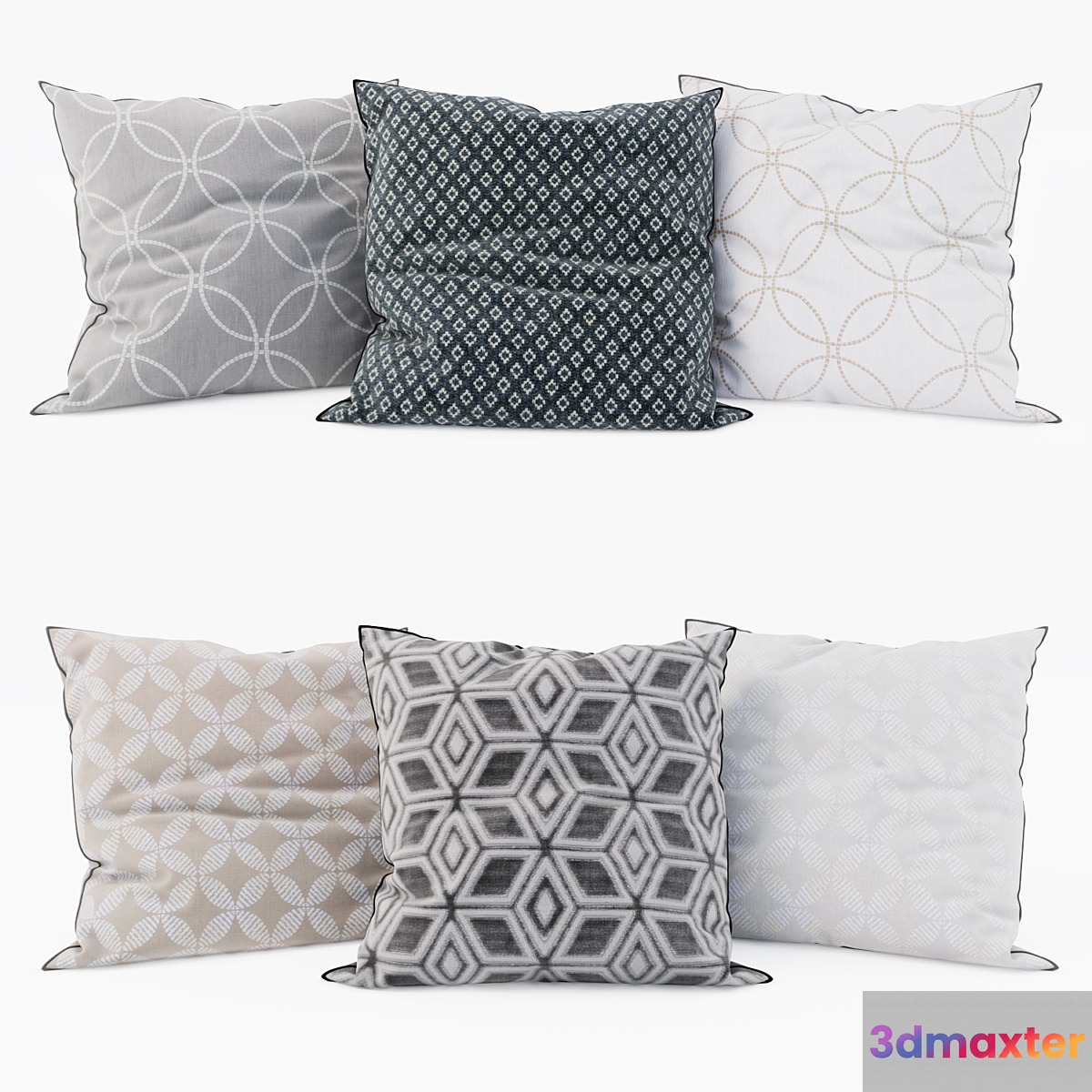 Thibaut - Decorative Pillows set 3 3D Max