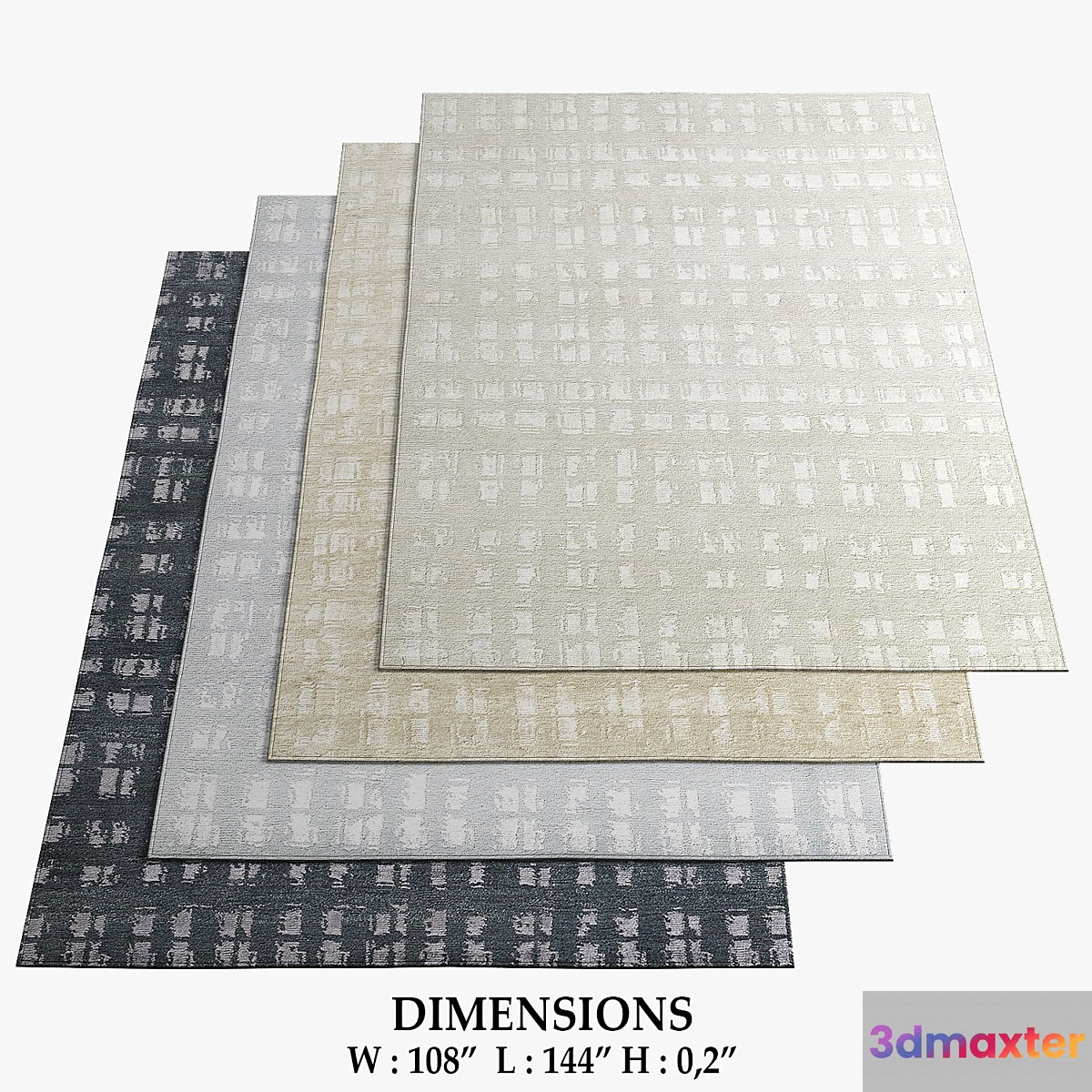 Restoration Hardware Rugs_108 3D Max
