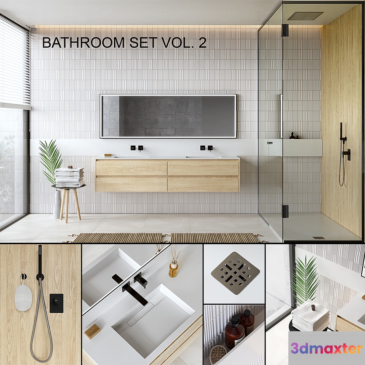Bathroom set 2 (vray GGX corona PBR) 3D Max