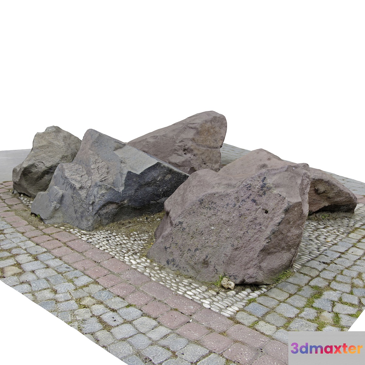 Stones for the city park 3D Max