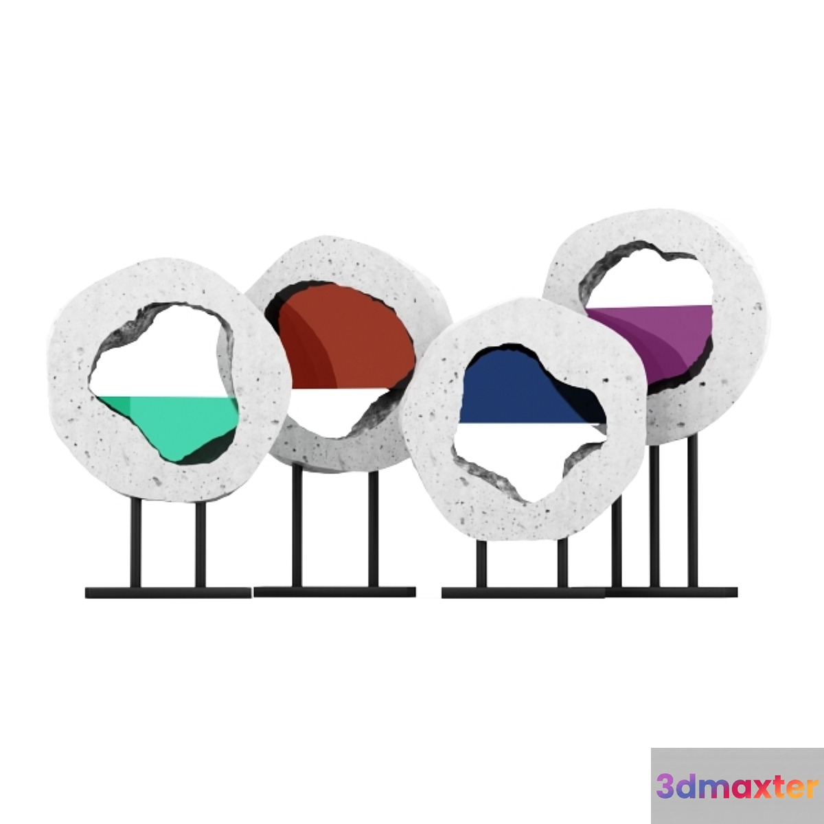 concrete decor set