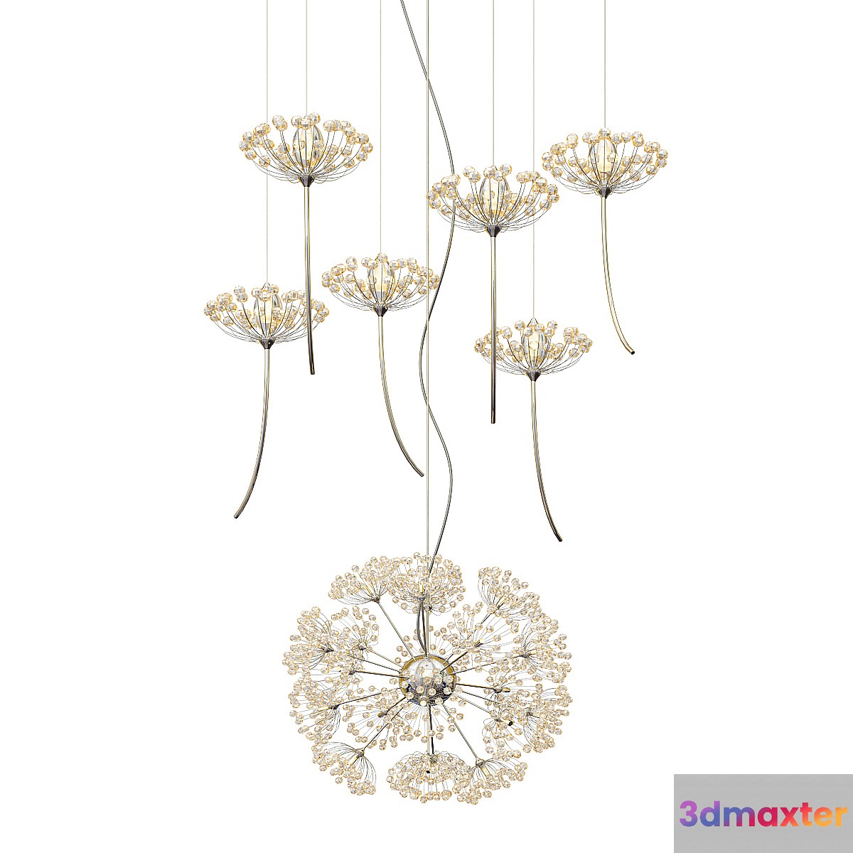 Crystal Dandelion Chandelier Northern European Style_2