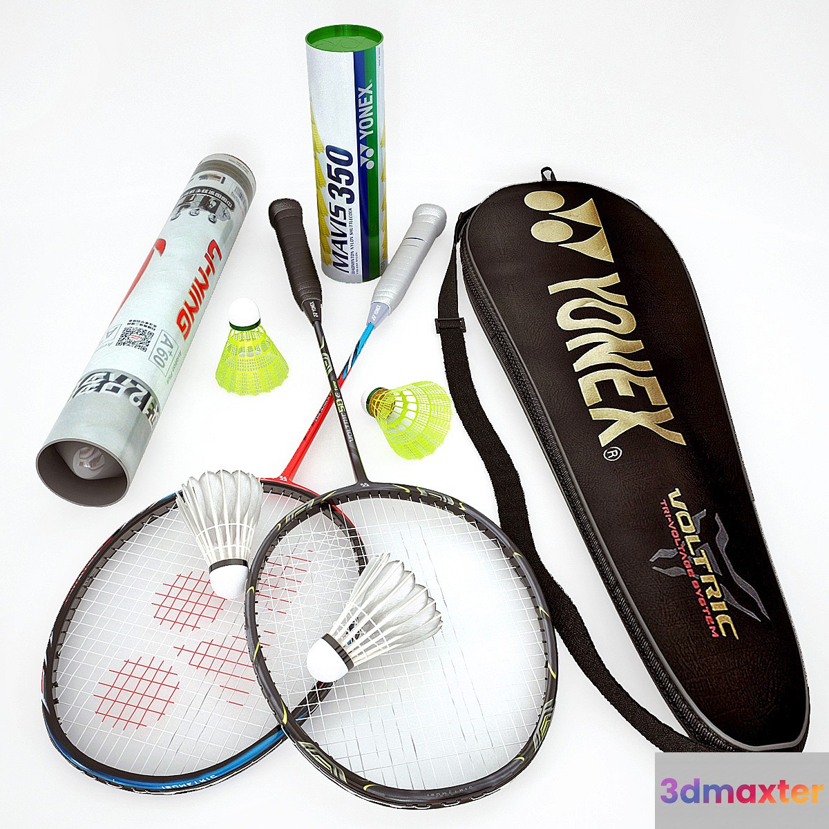 Badminton set 3D Max