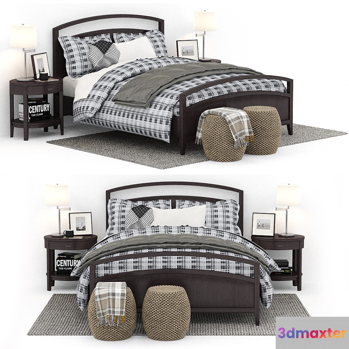 crate and barrel Arch Charcoal Queen Bed - No.3