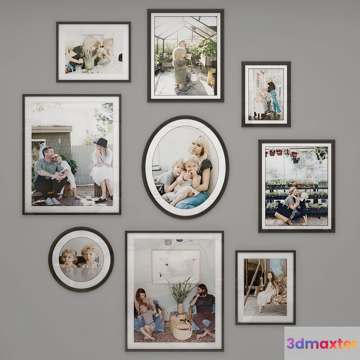 Family photo set 3 3D Max