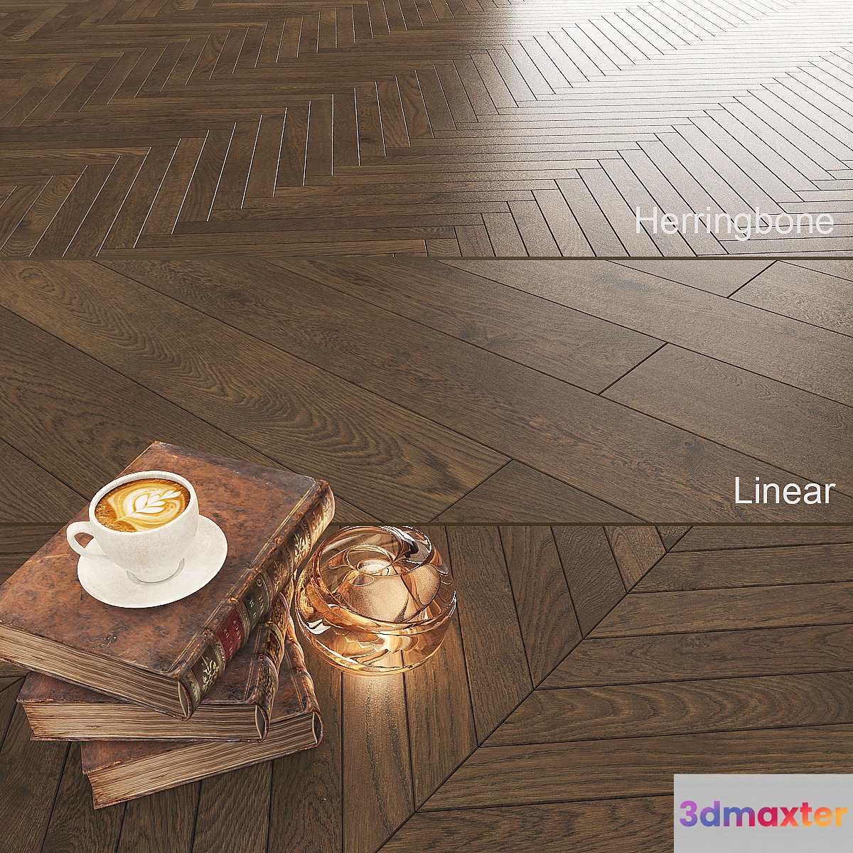 Oak Matte Lacquer Deska 3D Max
