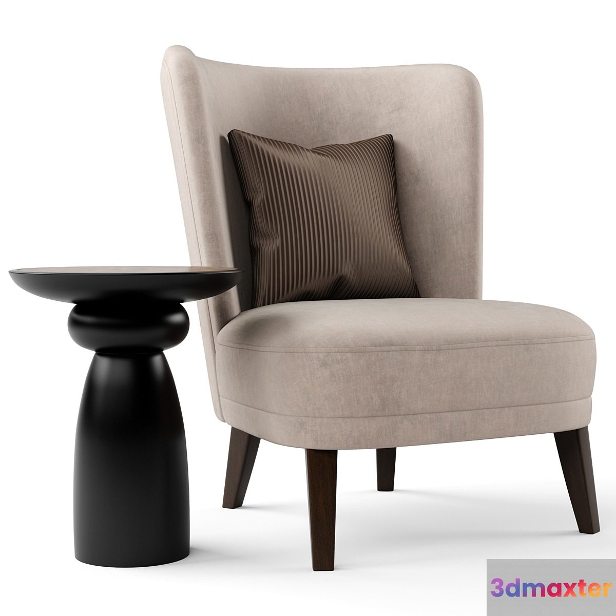 Hamilton. GABRIEL chair & THÉA table. 3D Max