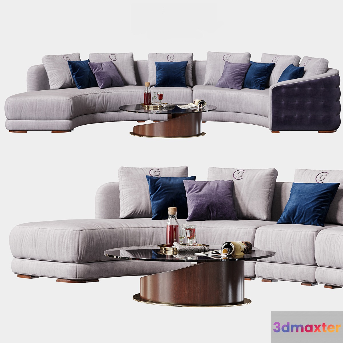 Carpanelli Contemporary Desyo Sofa Curvy Table Minerva