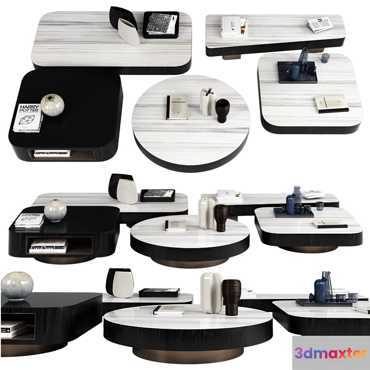 Minotti Coffee tables Milton 3D Max