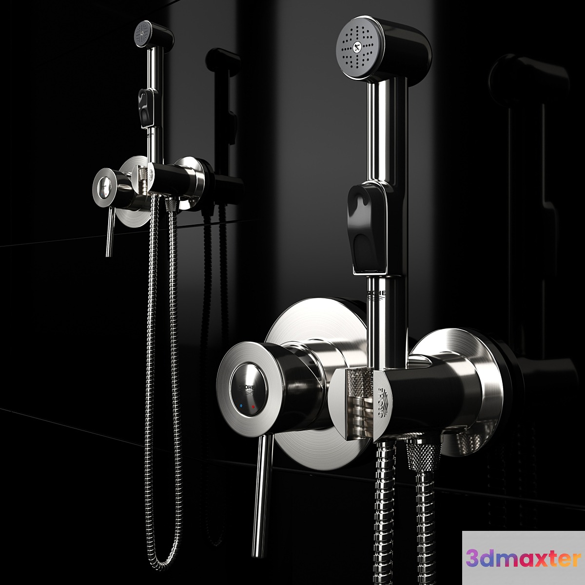Hygienic shower Grohe BauClassic 124434 3D Max