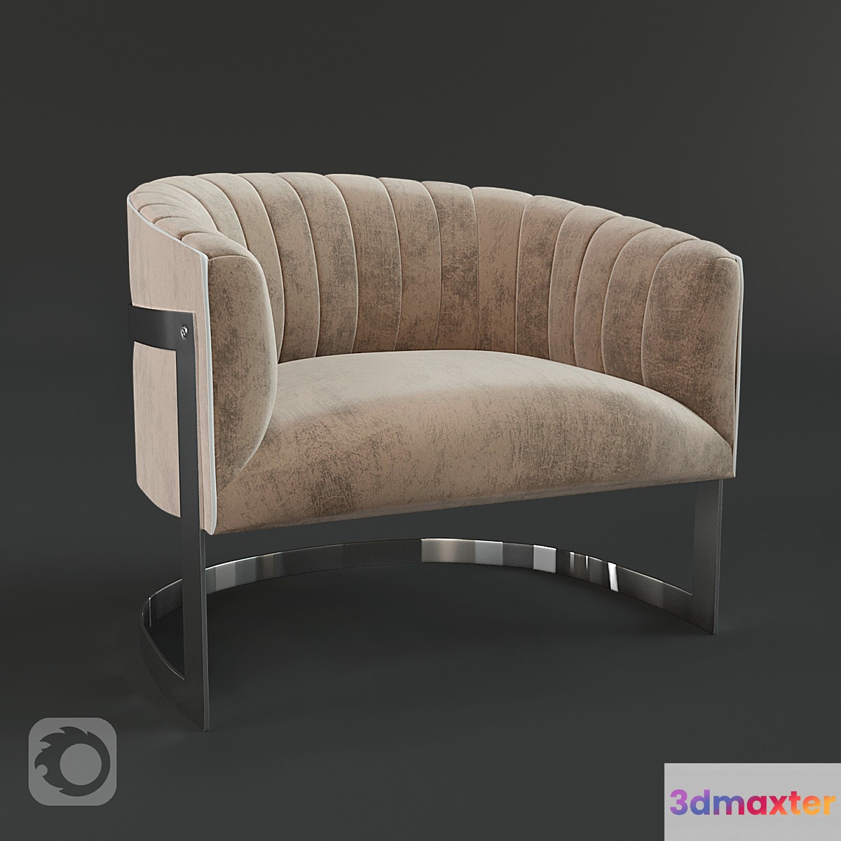 Barrel Lounge chair 3D Max
