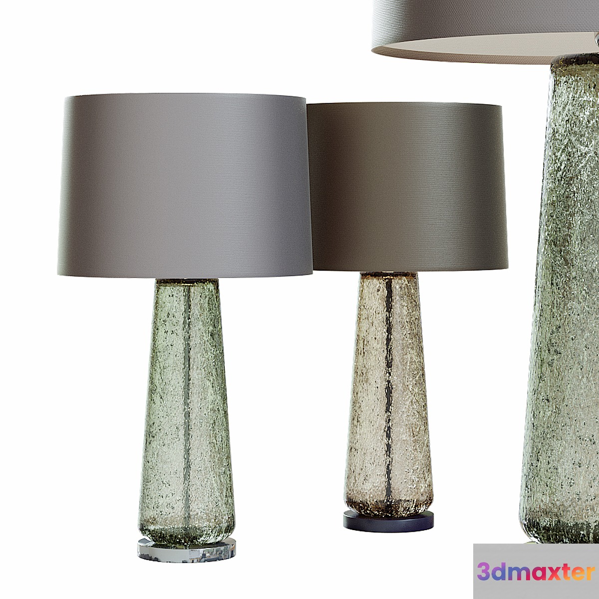 Mid Century Studio Art Glass Lamp 3D Max