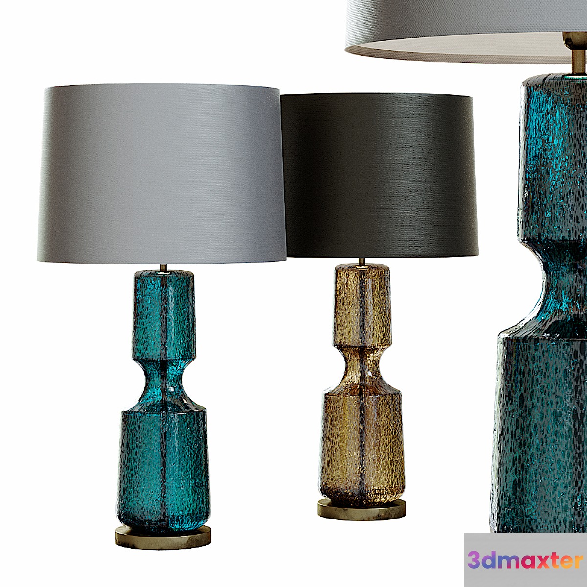 Mid Century Studio Art Glass Console Lamp.2