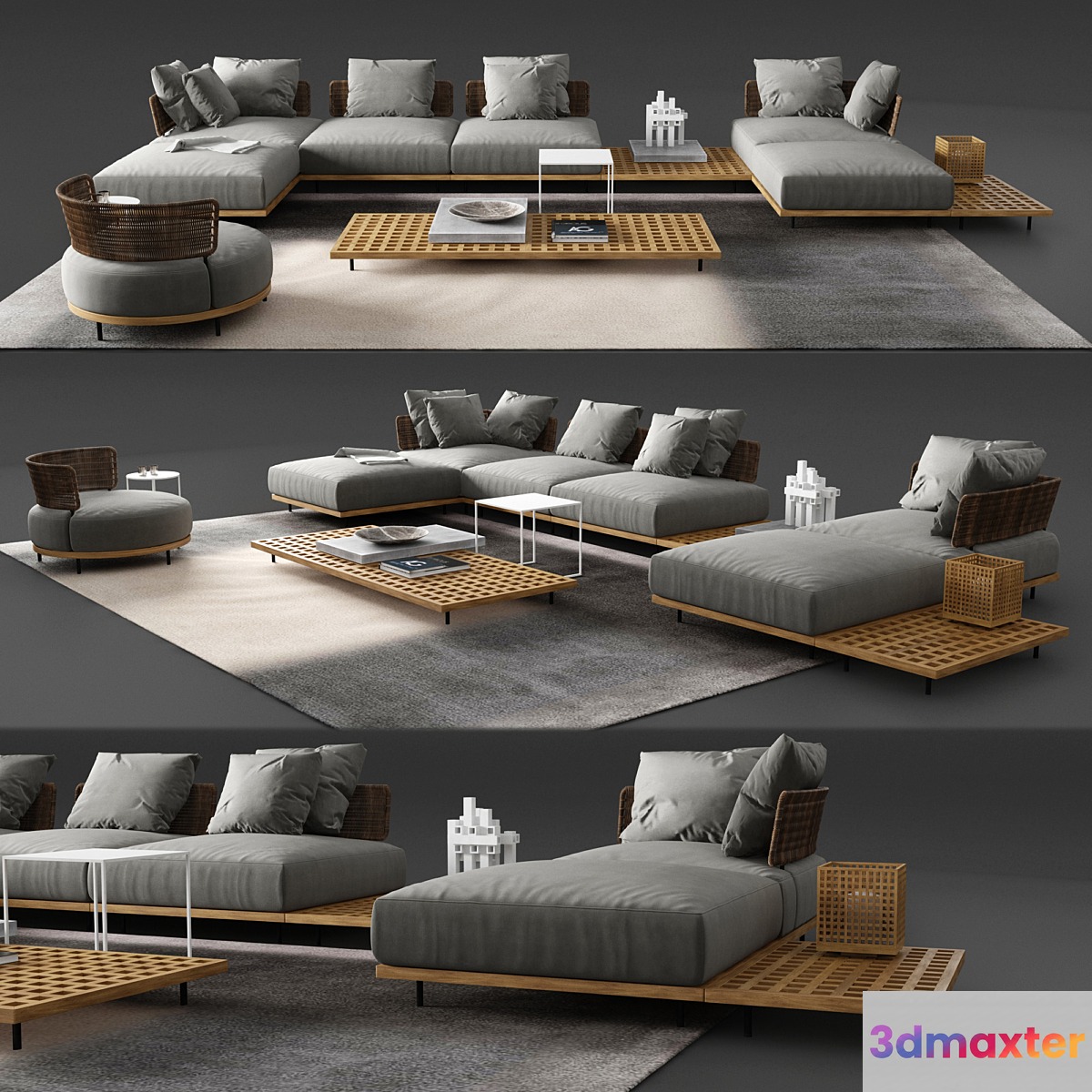 Minotti quadrado 3D Max