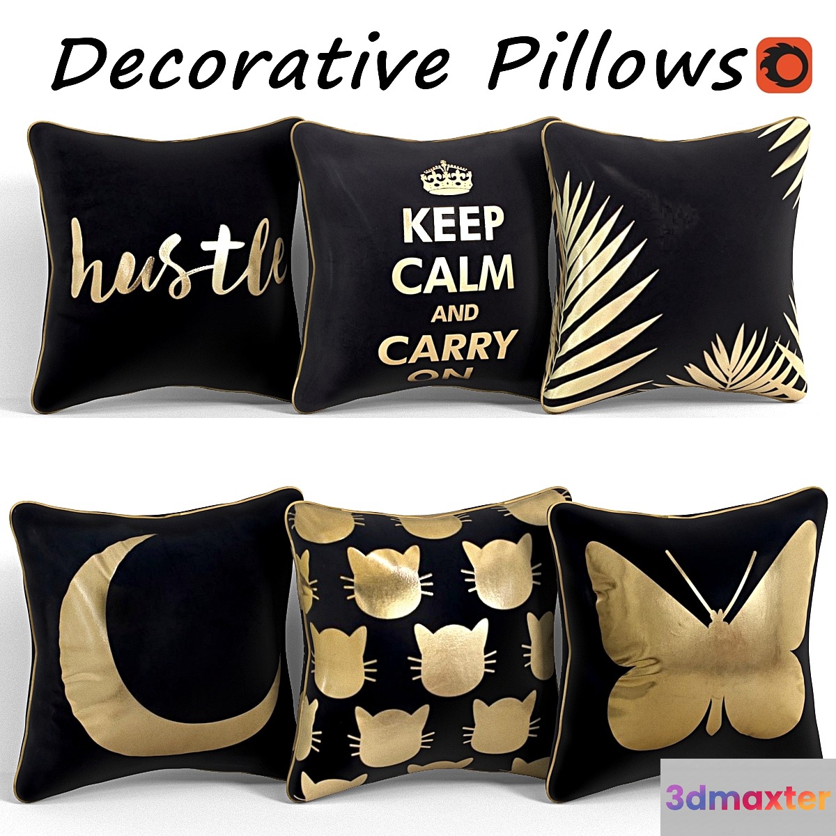 Decorative pillows set 126 3D Max