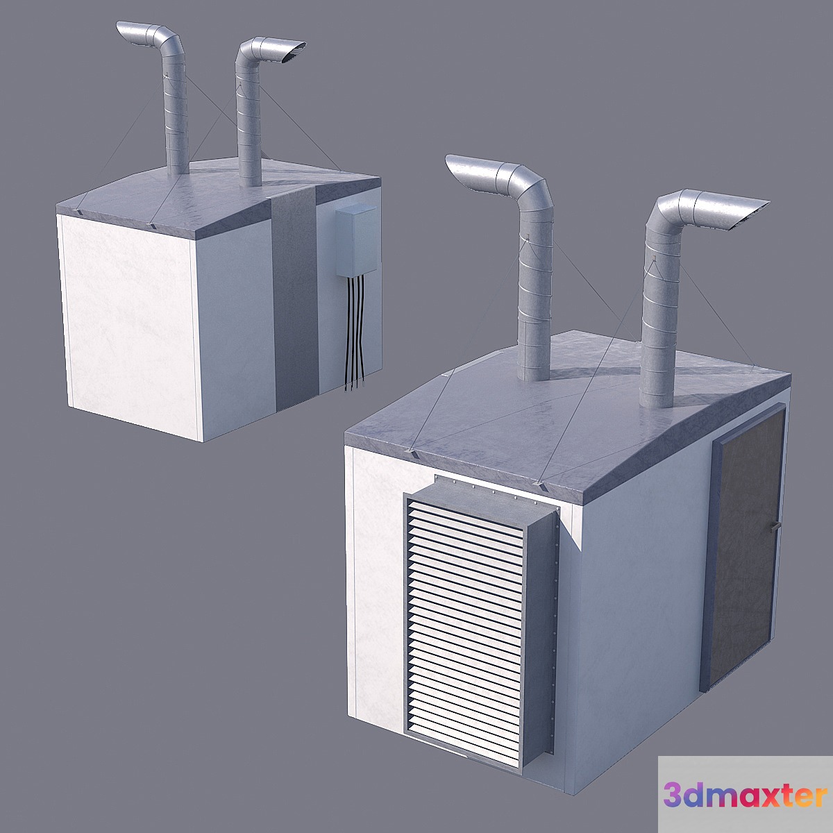 Technical room for roofing houses 04 3D Max