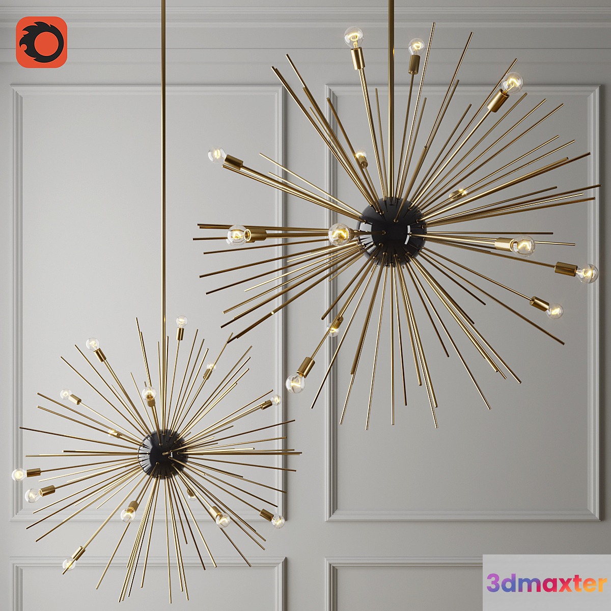 pendant lamp Sputnik 3D Max