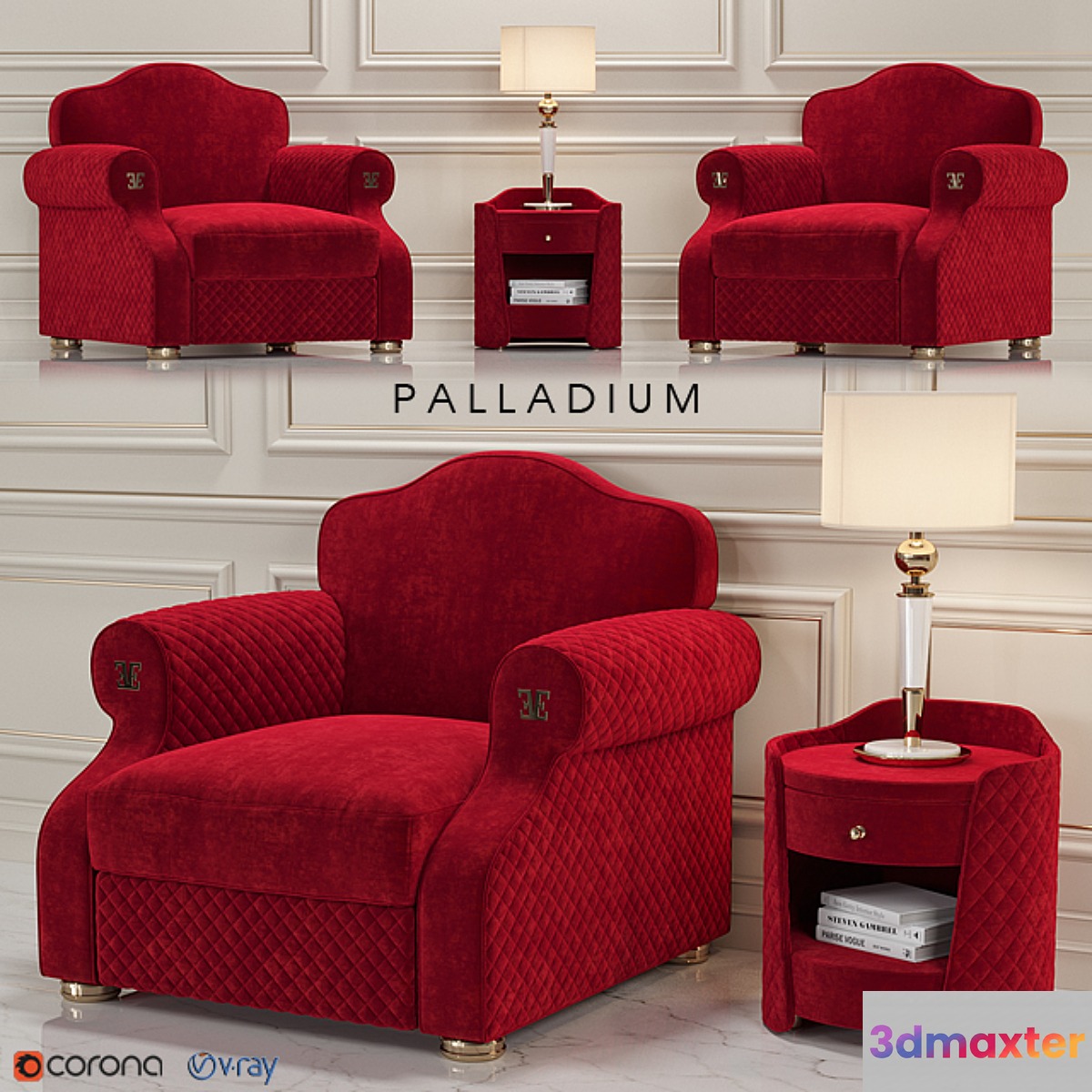 Estetica Palladium armchair 3D Max