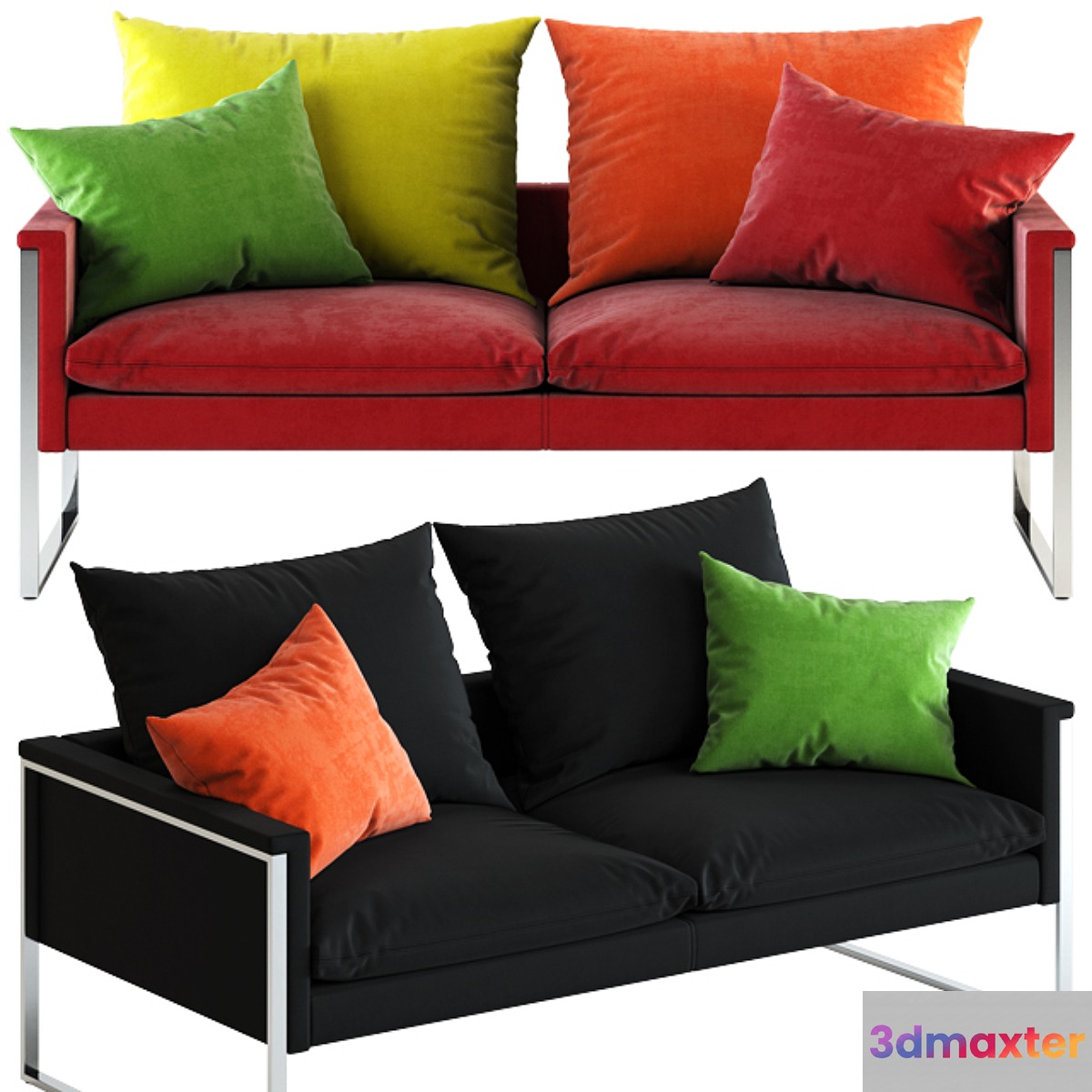 B & T design _ GO LARGE DOUBLE SOFA 3D Max