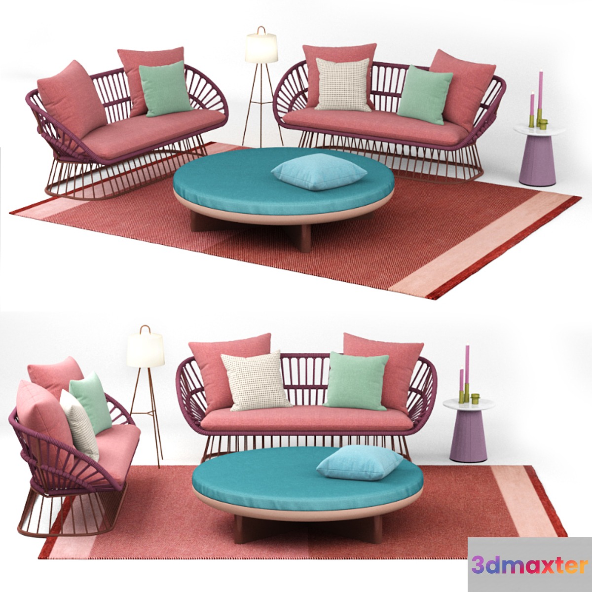 kettal cala 3 place sofa 3D Max