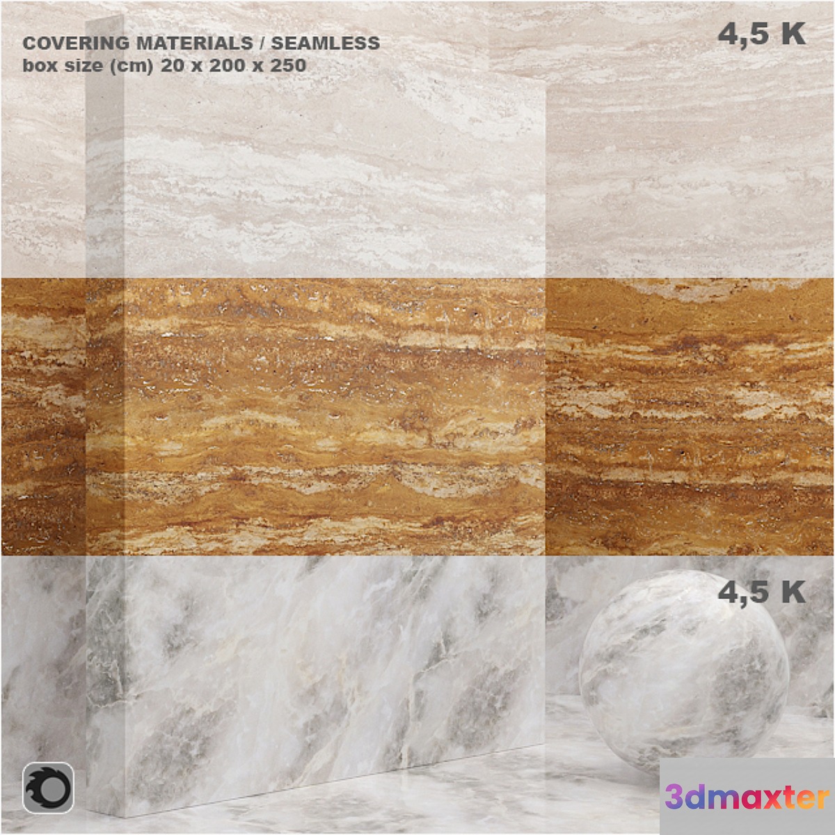 Material (seamless) - coating marble plaster set 44